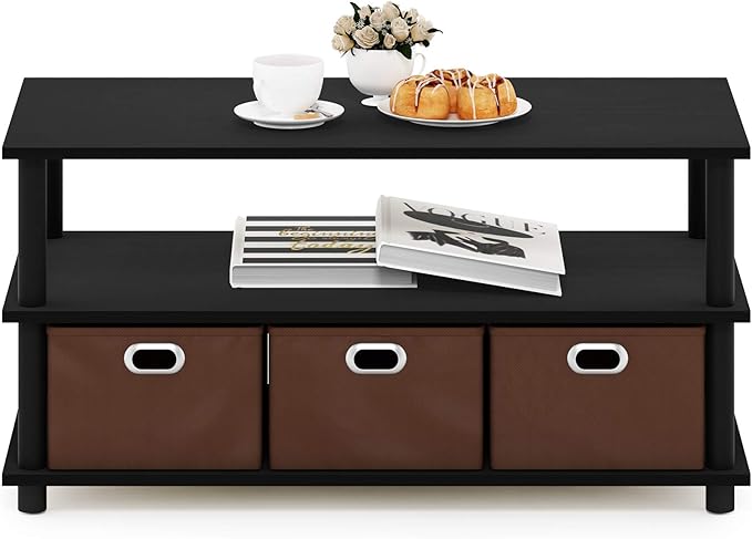 FURINNO Turn-N-Tube Coffee Table, 31.22D x 15.5W x 15.8H in