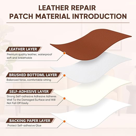 Leather Repair Tape, 16 x60 Inches Self Adhesive Leather Repair Patch，Leather