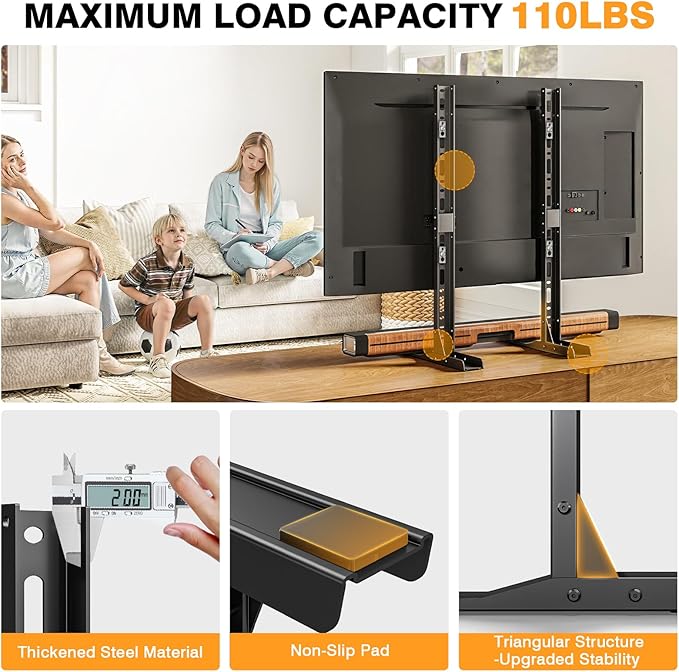 TAVR Universal Table Top TV Stand Mount, TV Legs