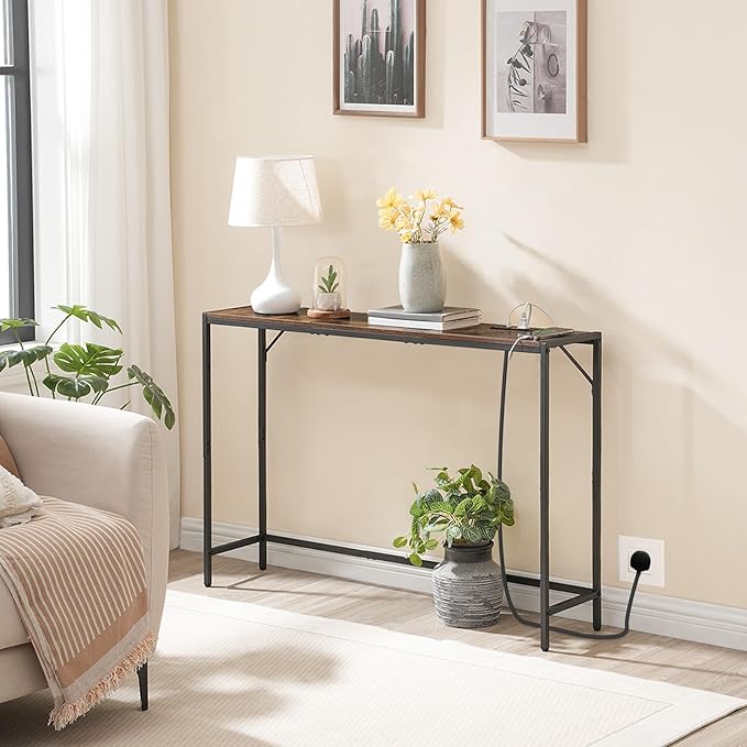 MAHANCRIS Console Table, Narrow Sofa Table, 43.3” Entrance Table