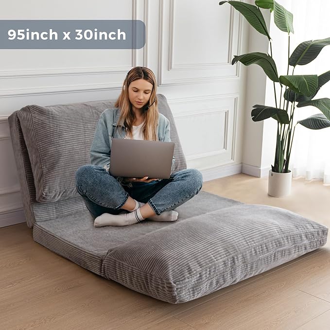 MAXYOYO Folding Sofa Bed, Floor Sofa Convertible Sleeper Chair