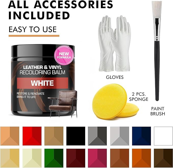 FORTIVO Leather Recoloring Balm, Leather Repair Kit