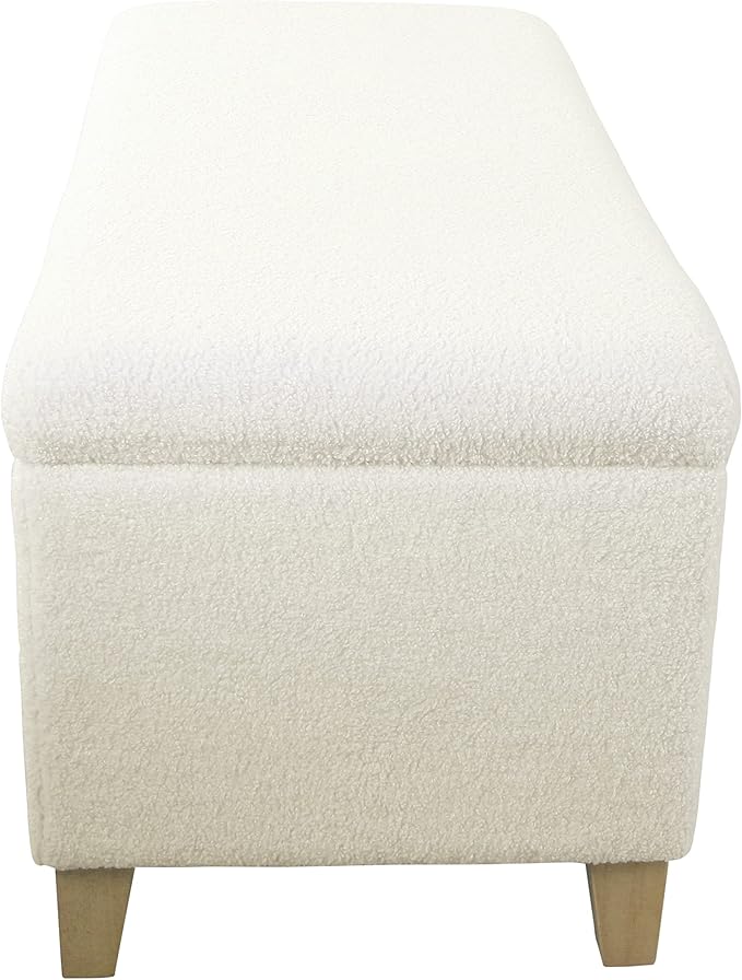 HomePop Storage Bench, Pearl Cream