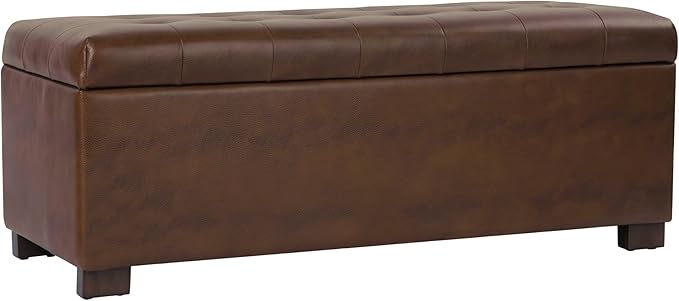 HomePop Large Tufted Storage Bench