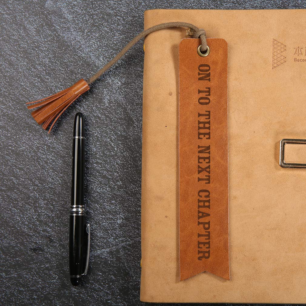 On to the Next Chapter Leather Bookmark Wedding Gift Wedding Favor Bookmark Wedding Reader (on to the Next Chapter)