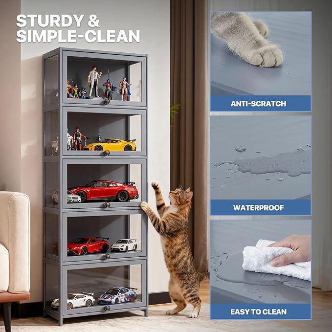 Magshion Display Cabinet, 5-Tier Curio Cabinet