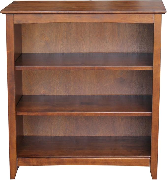 Solid Wood Bookcase 36" High, Adjustable Shelves, Kitchen/Dining Furniture