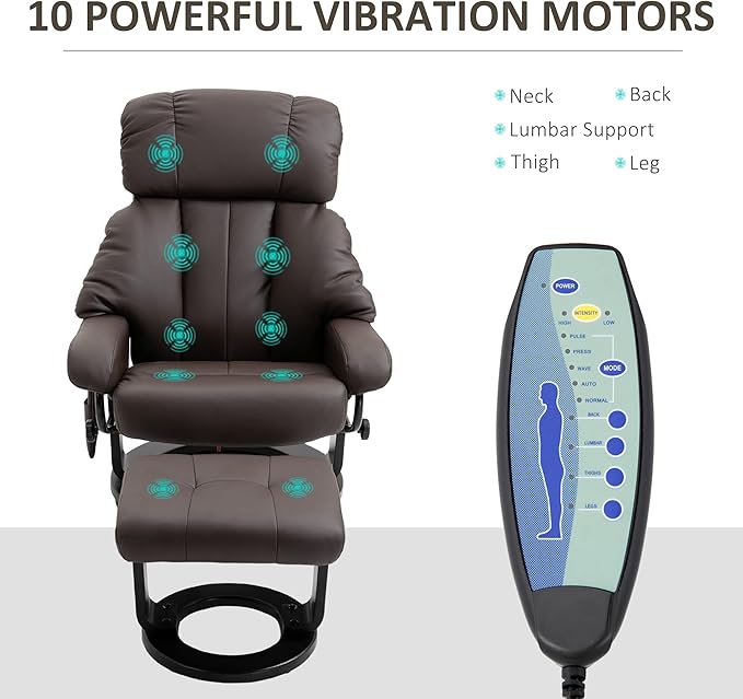 HOMCOM Massage Recliner Chair