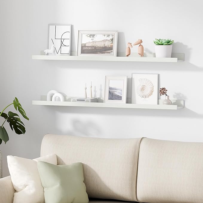 upsimples Floating Shelves for Wall, 35.5 Inch Shelves for Decor Storage Set of