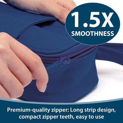 Pencil Case Pouch Box Bag School Supplies Girls Boys Kids, Cute Preppy Stuff Large Big Capacity Aesthetic Pen Organizer, Back to College Stationary, Midnight Blue, Heavy Duty Canvas, 1800ml