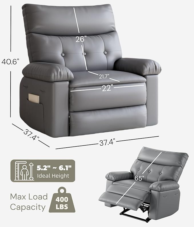 GarveeHome Oversized Recliner Chair