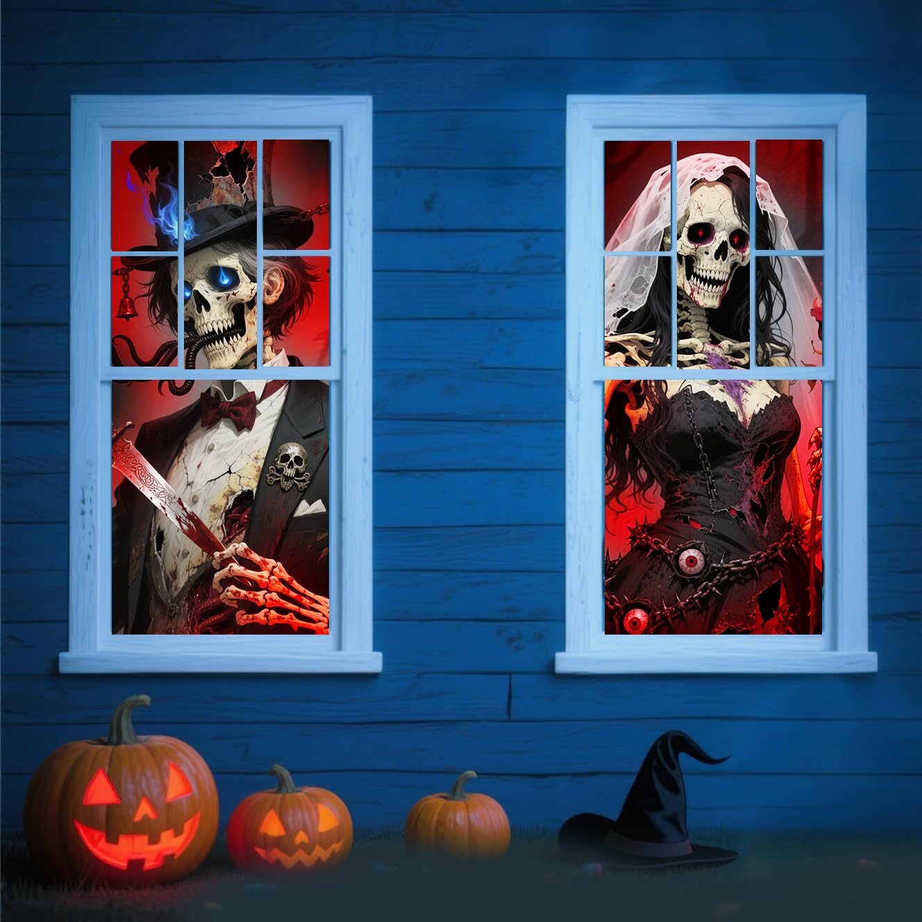 40x60 inch Halloween Holographic Projector Screen – Dual-Sided Ghostly Display for Windows, Walls & Outdoor Yard Decor