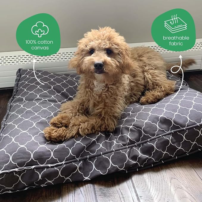 Molly Mutt Medium to Large Dog Bed Cover - Clark Gable Print - Measures 36” x 5’’ - 100% Cotton - Durable - Breathable - Sustainable - Machine Washable Dog Bed Cover