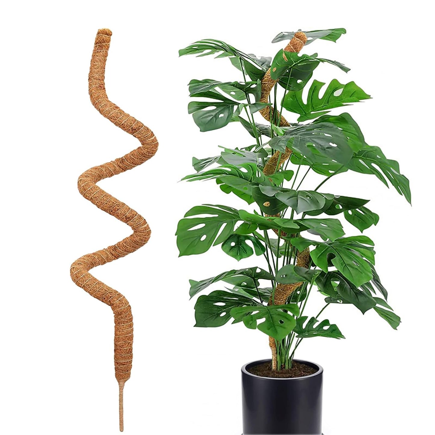 60 Inch Moss Pole for Plants，Bendable Moss Pole for Plants Monstera，Handmade Coir Plant Support Stakes for Potted Plants, Pothos