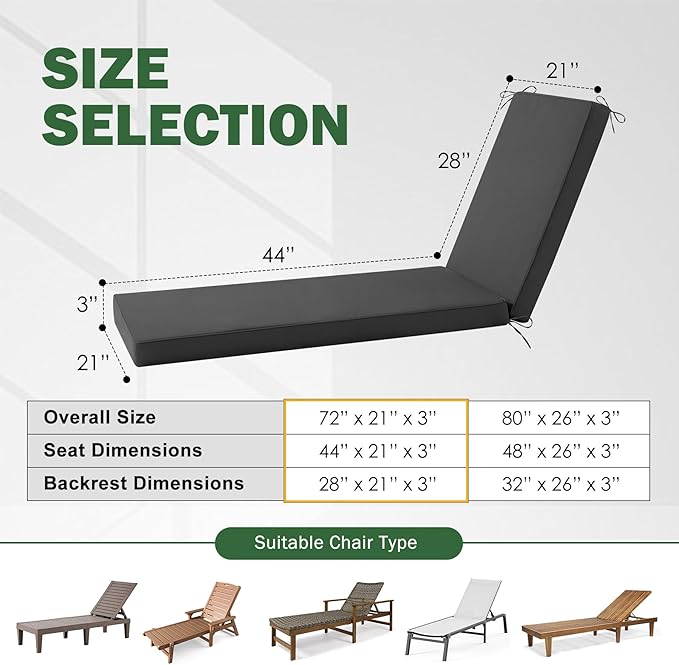 Chaise Lounge Cushions Outdoor, Outdoor Chaise Cushion