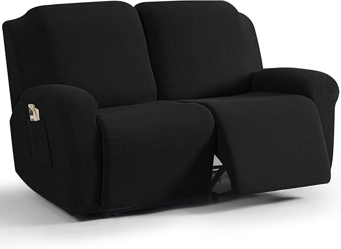 TAOCOCO Recliner Loveseat Slipcover, 6 Pieces Dual Recliner Sofa Covers
