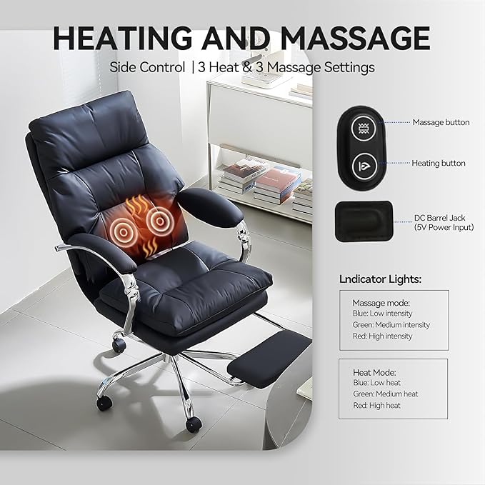 LEAGOO Heated Massage Office Chairs