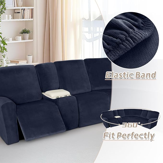 Arfntevss Sectional Recliner Couch Covers Velvet Washable Corner Sectional Sofa