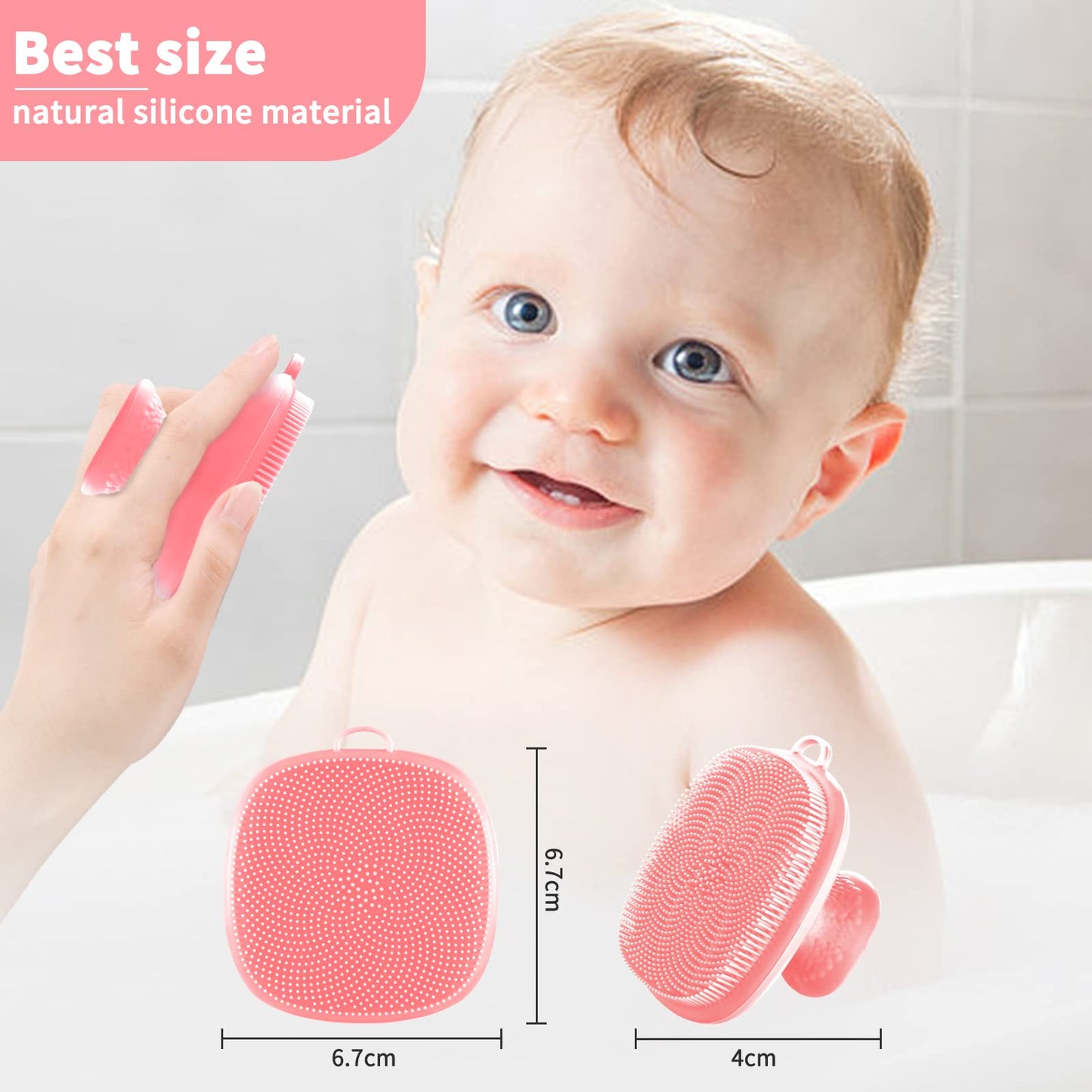 VWMYQ Face Scrubber, Silicone Face Scrubber for Men Facial Cleansing Brush Silicone Face Wash Brush Manual Waterproof Cleansing Skin Care Face Brushes for Exfoliating- Black