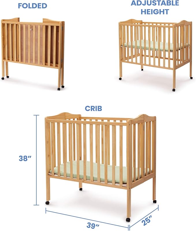 Delta Children Folding Portable Mini Baby Crib