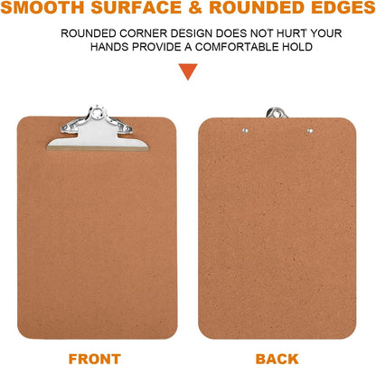 HERKKA 18 Pack Hardboard Office Clipboards - A4 Letter Size, ECO Friendly