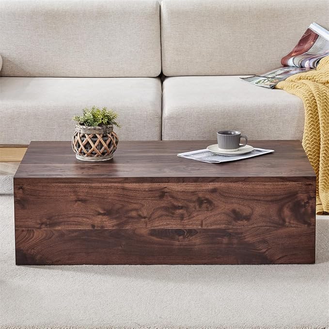 Coffee Table for Living Room Table, Modern Wood Coffee Table, Center Table