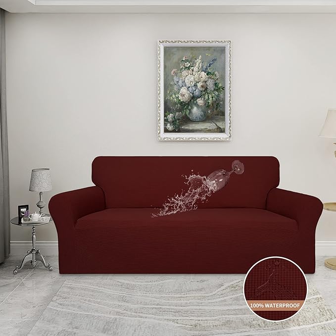 Easy-Going 100% Waterproof Couch Cover, Dual Waterproof Sofa Cover, Stretch