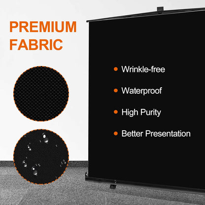 EMART 77x92in Collapsible Chromakey Panel Black Screen for Photo Backdrop Video Studio,Portable Pull Up,Solid Aluminium Base Wrinkle-Resistant Fabric,Auto-Locking Air Cushion Frame