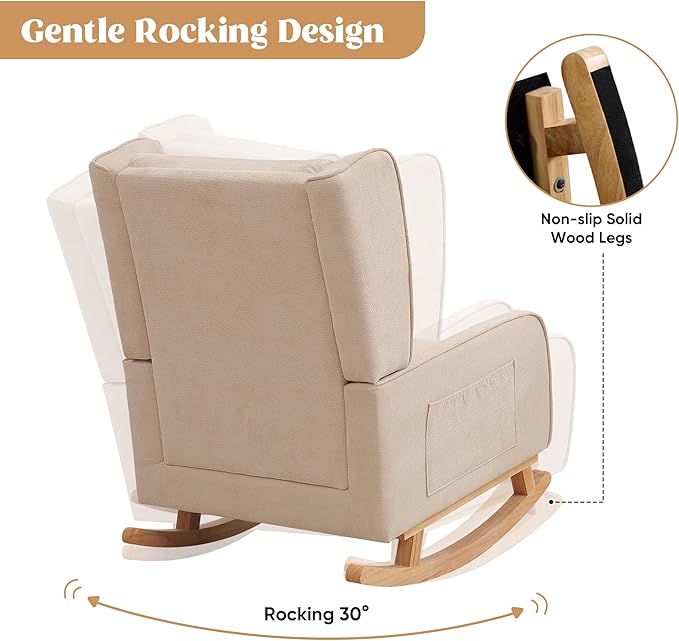 HCHAIRH Nursery Rocking Chairs, Rocking Chair Nursery