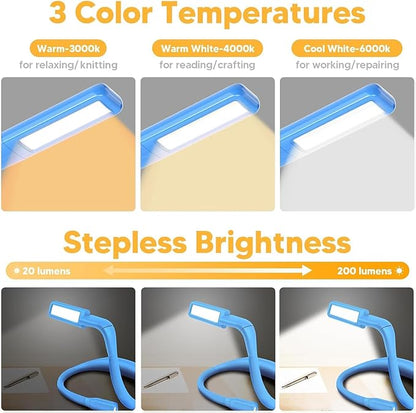 Neck Book Light for Reading at Night, Back to School Supplies Dorm Bed Lamp for College Students Teen Girls Boys Stocking Stuffers Christmas Birthday Gifts for Book Lovers Reading Accessories