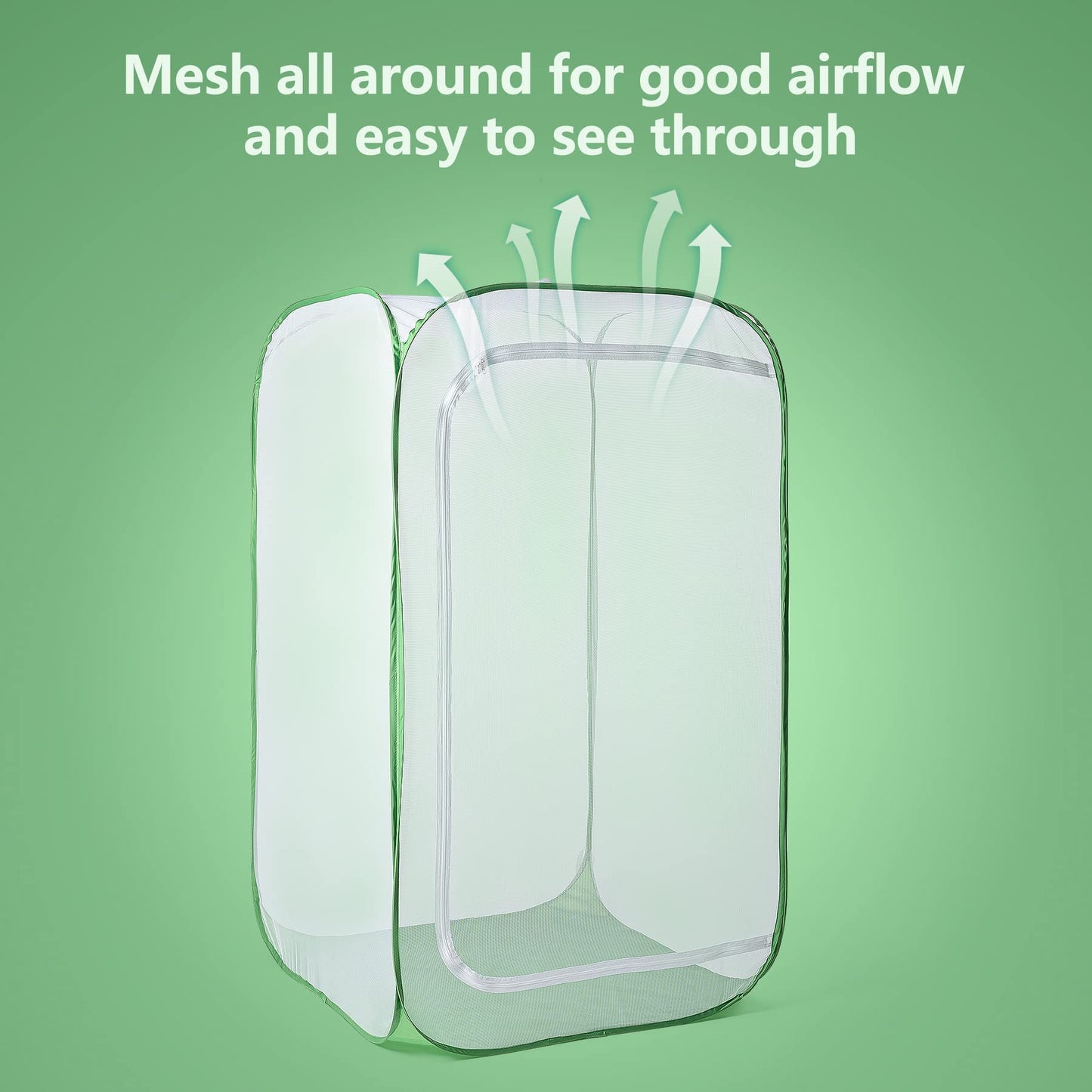 23.6" Outdoor Mesh Plant Enclosure, Plant Cover for Pests, Bird and Pest Protection Guard for Fruit, Vegetables, Flowers and Herbs Pop-Up Cage 15.7 x 15.7 x 23.6 Inches