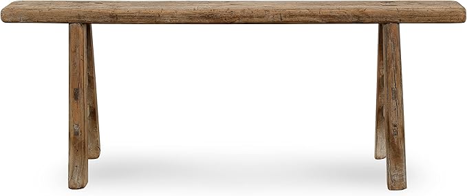 Artissance Handmade Wooden Entryway Bench, Vintage Noodle Bench