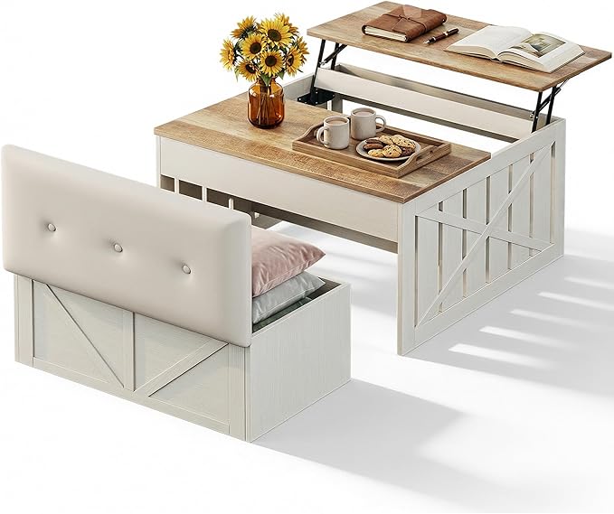 HUAHUU Coffee Table, 31.5 Lift Top Coffee Tables