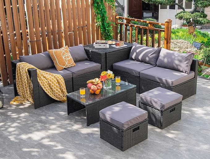 Tangkula 8 Pieces Patio Furniture Set