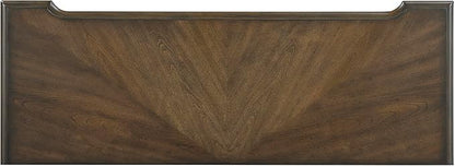 Lexicon Rectangle Wood Sofa Table with 2 Dovetail Drawers, Cherry Veneer Console Table with Antique Bronze Knobs & Sturdy Wood Construction for Elegant Living Room, Entryway, Easy Assembly, Brown