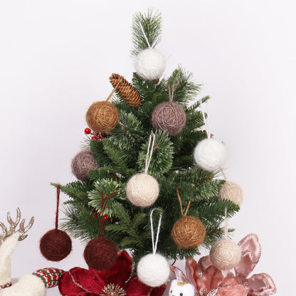 SY Super Bang 15PCS Rustic Christmas Ball Ornaments, 60MM/2.3Inch Shatterproof Ornaments Set for Christmas Tree Hanging Decorations, for Home Farmhouse Bowls Vase Fillers Holiday Party Xmas Decor.