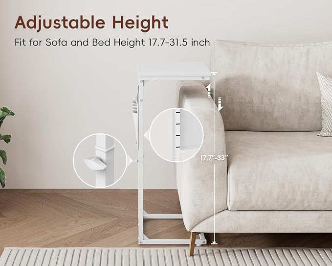 Vagusicc C Shaped End Table