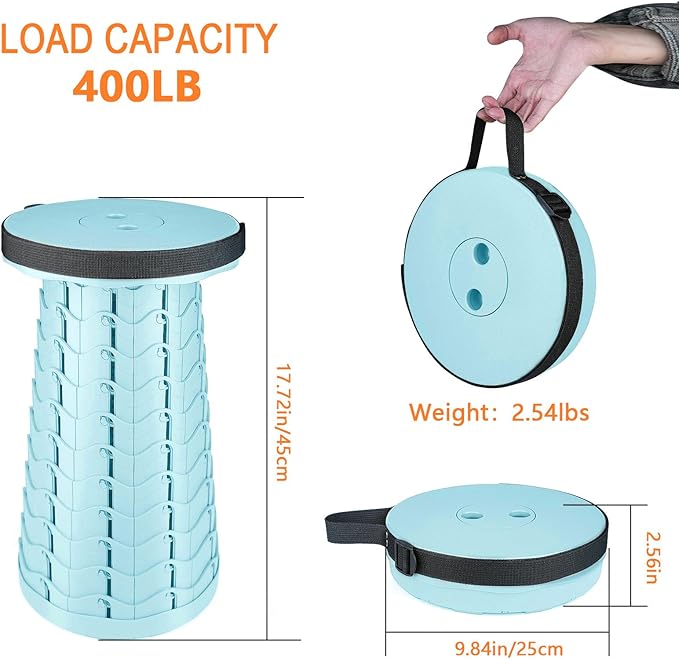 Boreeman Upgraded Folding Stool Lightweight Yet More Sturdy