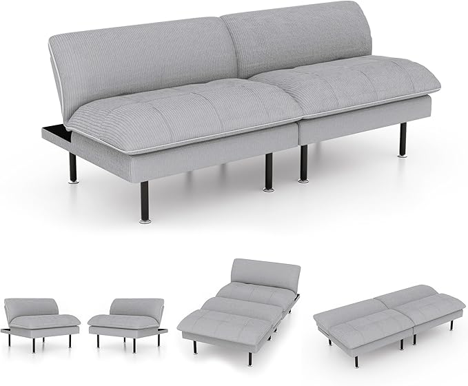 Ribilake 70" Futon Sofa Bed, 4 in 1 Multi-Function Couch Sleeper