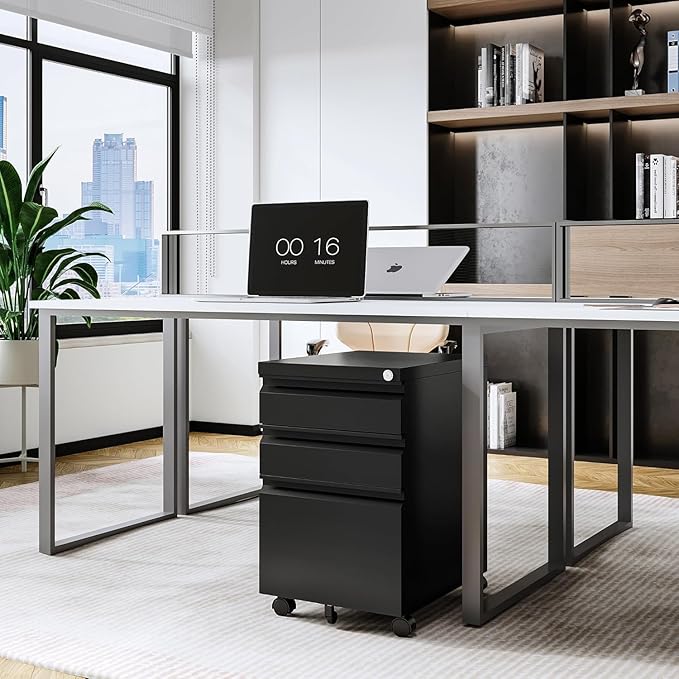 Letaya 3 Drawer Mobile File Cabinet
