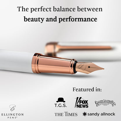 Luxury Fountain Pen Set- Fountain Pens for Writing - Smooth Extra Fine Nib - Includes Refillable Ink Converter, 3 Ink Cartridges [Black & Blue], Gift Box - Elegant Calligraphy
