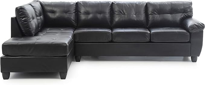 Eco-Friendly Black Sectional Couch