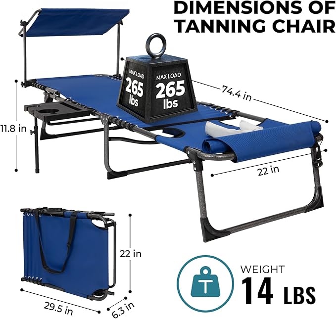 FUNDANGO 4 in 1 Tanning Chair