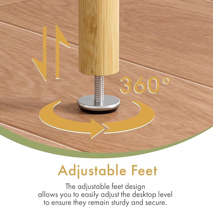 2 Tier Bamboo End Table, Narrow Side Table