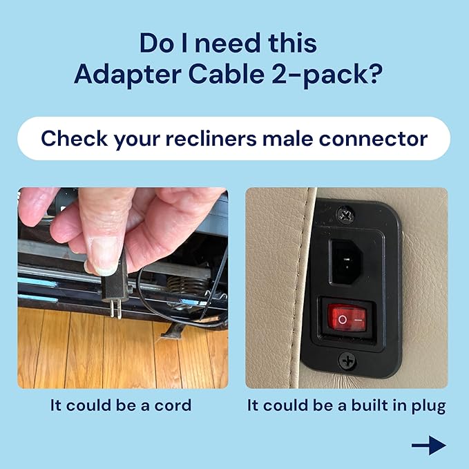 Blue Cactus Adapter Cables for Recliner Battery Pack
