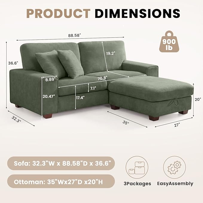 DOPEDIO L-Shaped Sectional Sofa