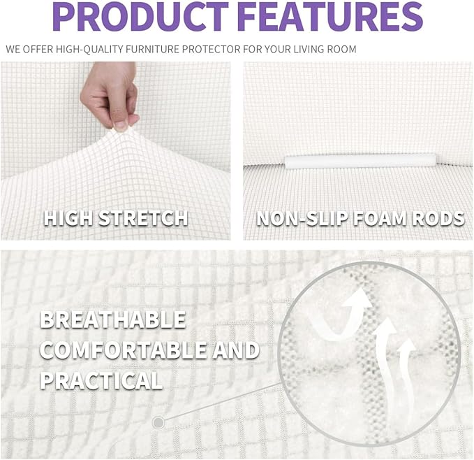 ZNSAYOTX Stretch Oversized Couch Cover Universal Sofa Covers