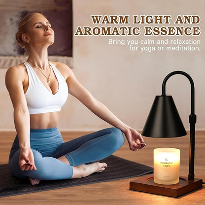 Modern Candle Warmer Lamp 2 Pack, Dimmable Candle Lamp Warmer with Timer, Mothers Day Birthday Gifts for Women Who Have Everything, Height Adjustable Candle Lamp, Cozy Living Room Bedroom Decor