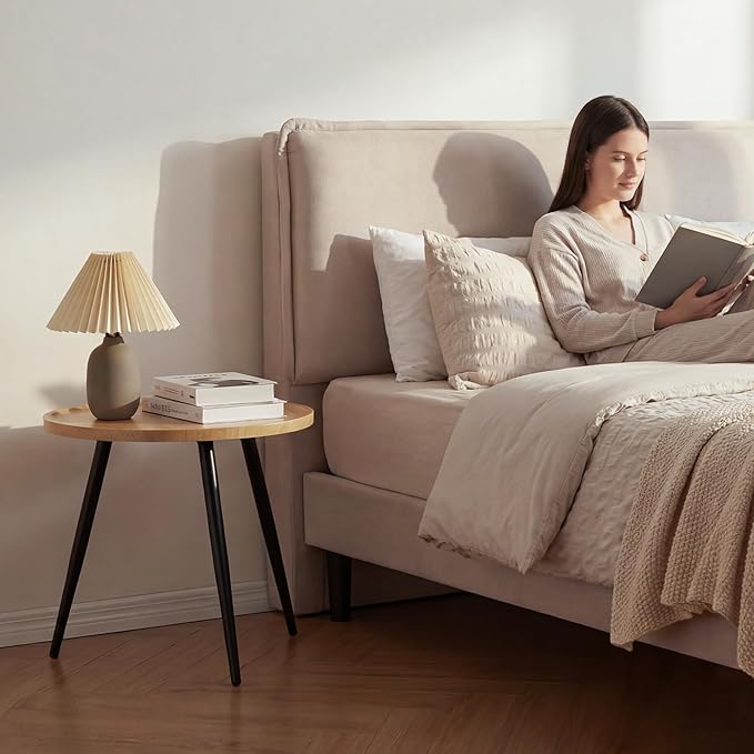 VECELO Modern Side Table, Round Small End Table, Exclusively Designed