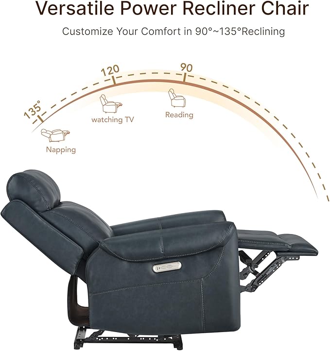 KISLOT Leather Recliner Chair for Adults Wall Hugger RV Recliner